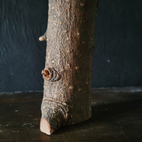 Vtg Handcrafted Japanese Kokeshi Doll Natural Wood Trunk Body Signed by Artist - Picture 3 of 9